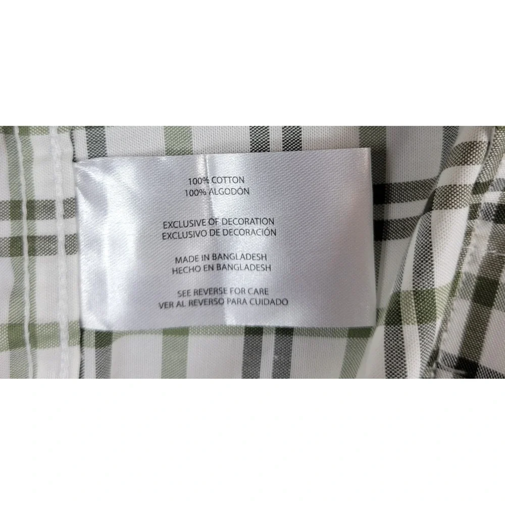 Banana Republic Mens XXL Green Plaid Non Iron Slim Fit Button‎ Up Shirt NWT